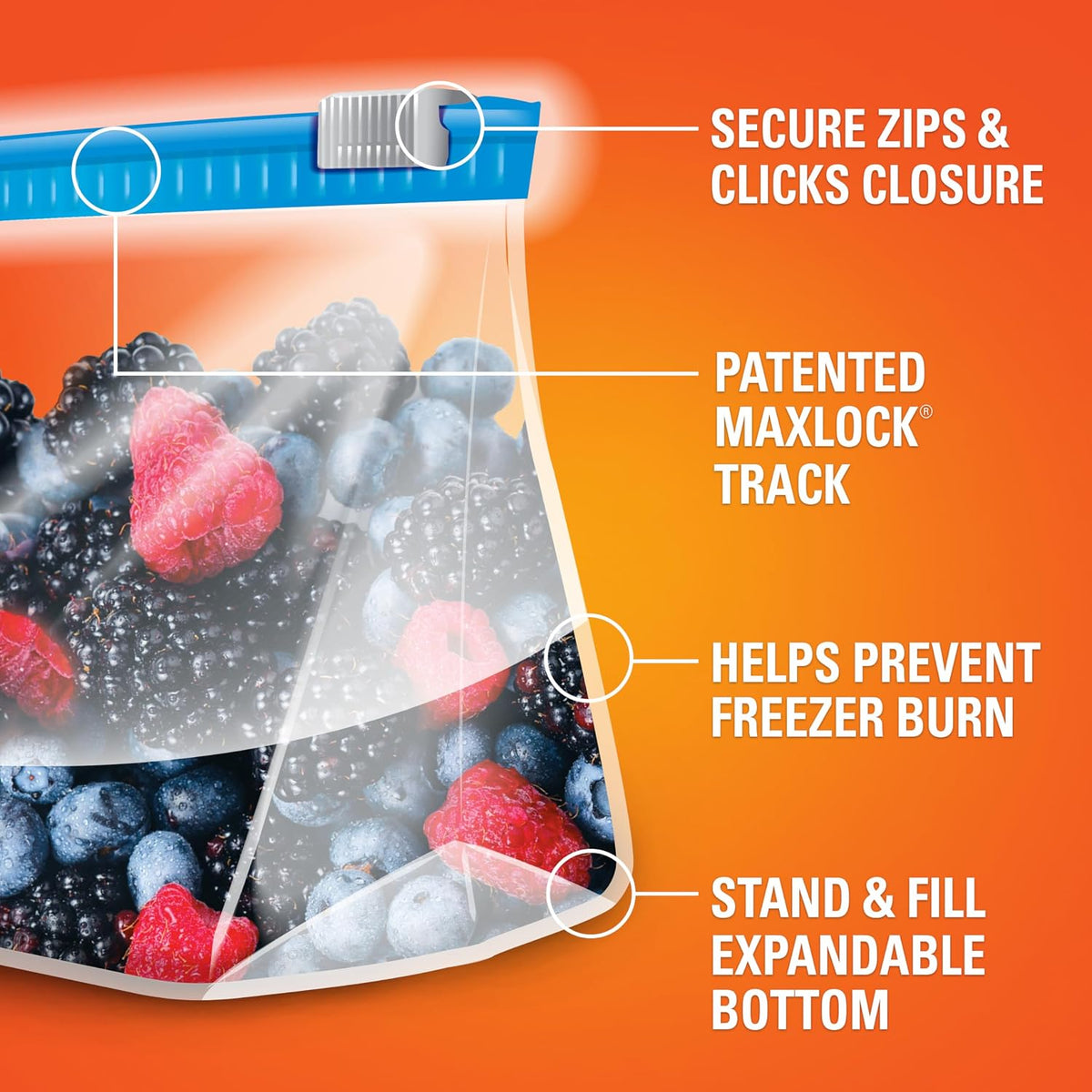 Hefty Slider Freezer Bags, Gallon Size, 56ct