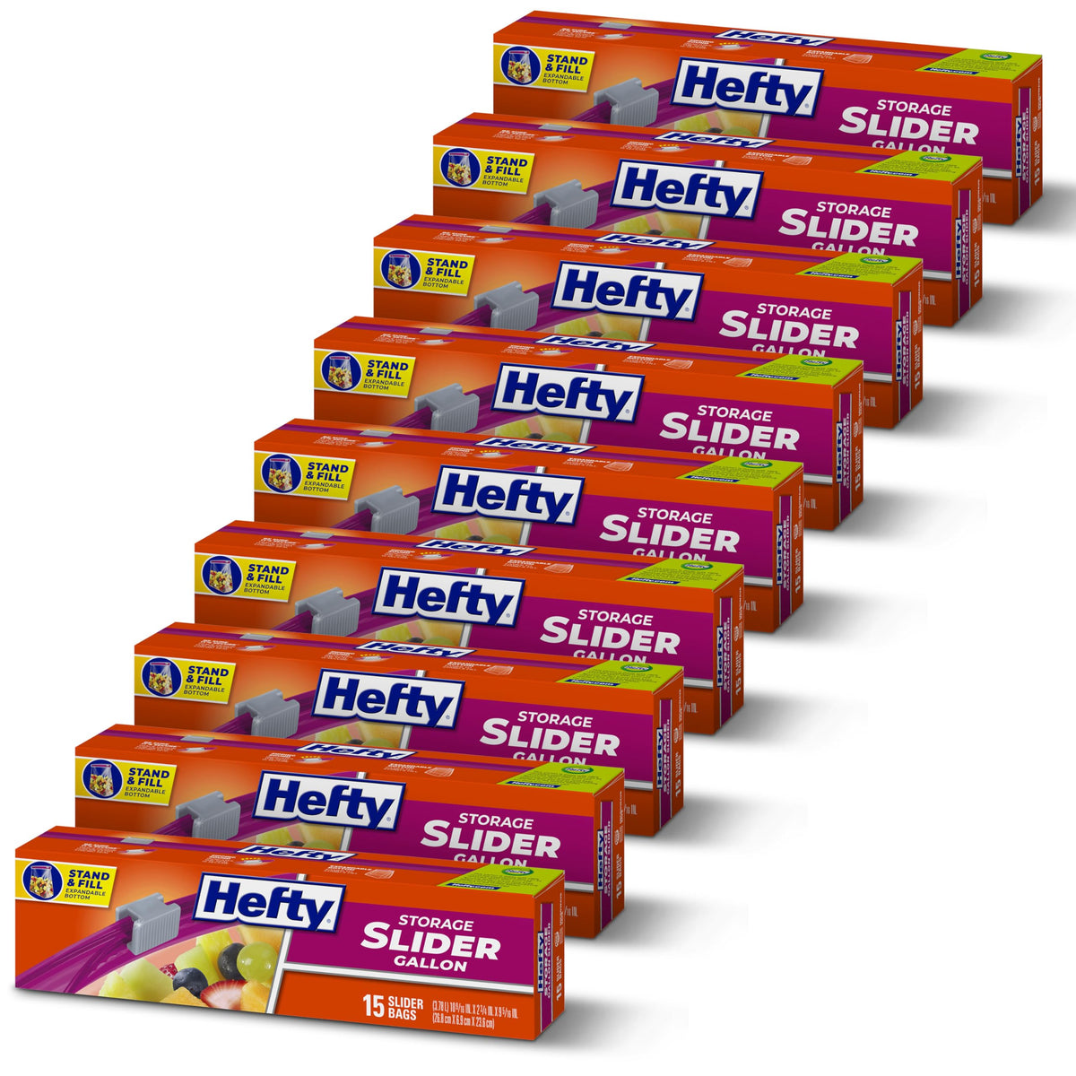 Hefty Slider Storage Bags, Gallon Size, 66ct
