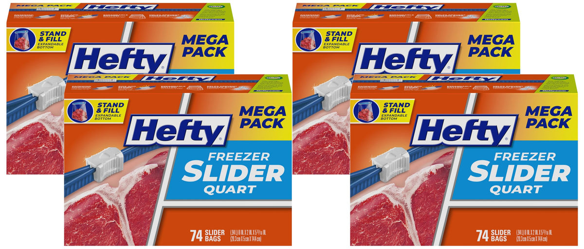 Hefty Slider Freezer Bags, Gallon Size, 56ct