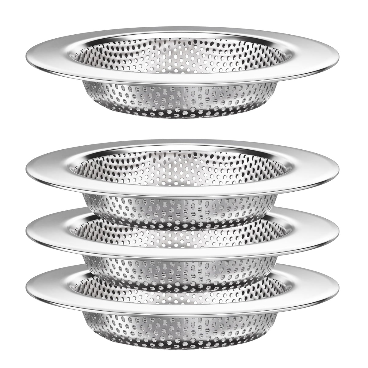 Seatery 1.25" Small Drain Strainer, Sink Drain Hair Catcher, Bathroom Sink Strainer, 2PCS Drain Mesh Baskets for Laundry, Mop Pool, Utility, Slop, RV Sink, Stainless Steel Drain Filter
