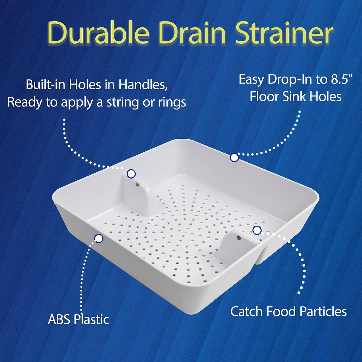 8.5" ABS Floor Sink Commercial Drain Cover Strainer Drop-in Basket