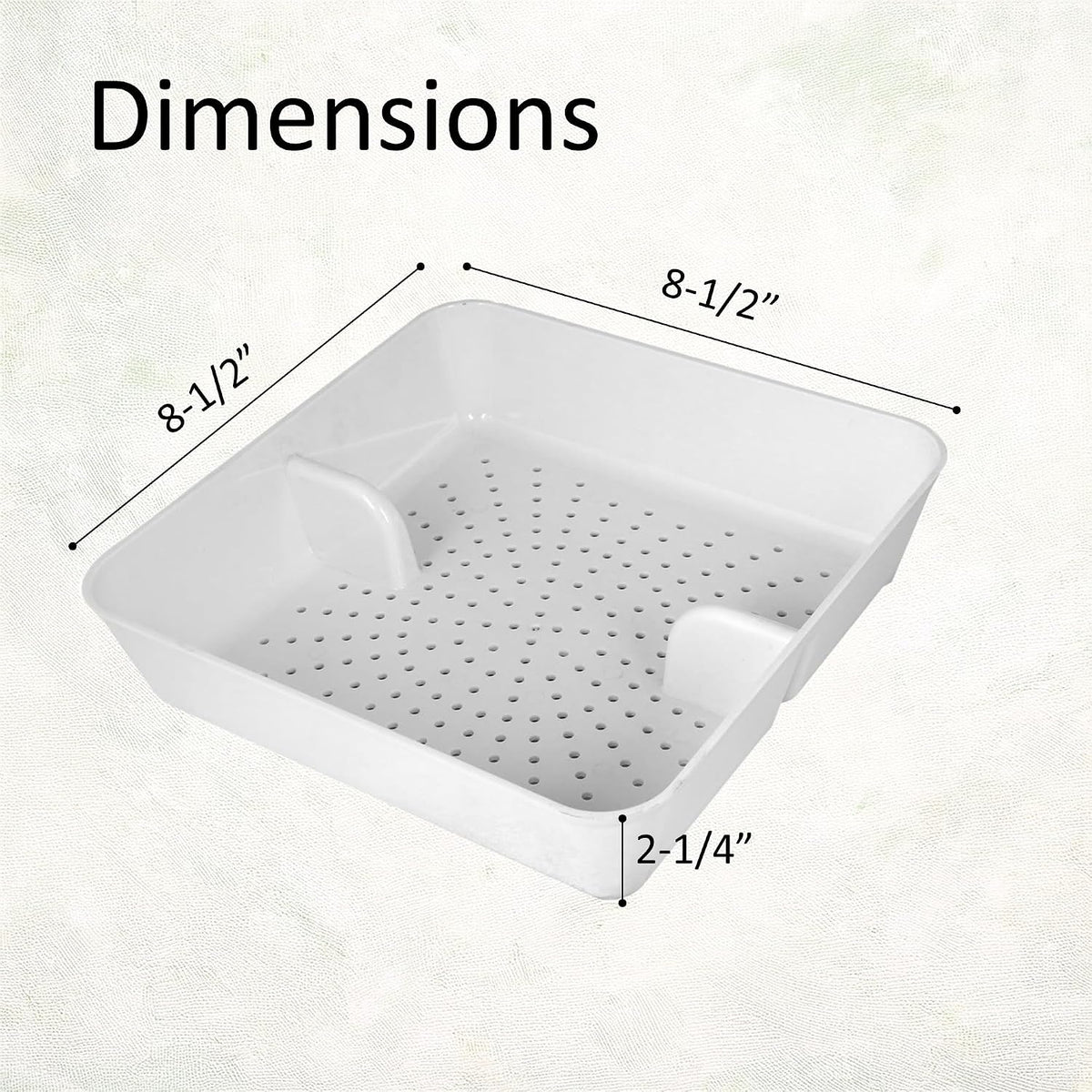 GSW FS-PB ABS Plastic Floor Sink Drain Strainer Drop-In Basket, Catch Food Particles for Restaurants/Bar/Buffet, Fits in 8-1/2" Floor Sink Holes