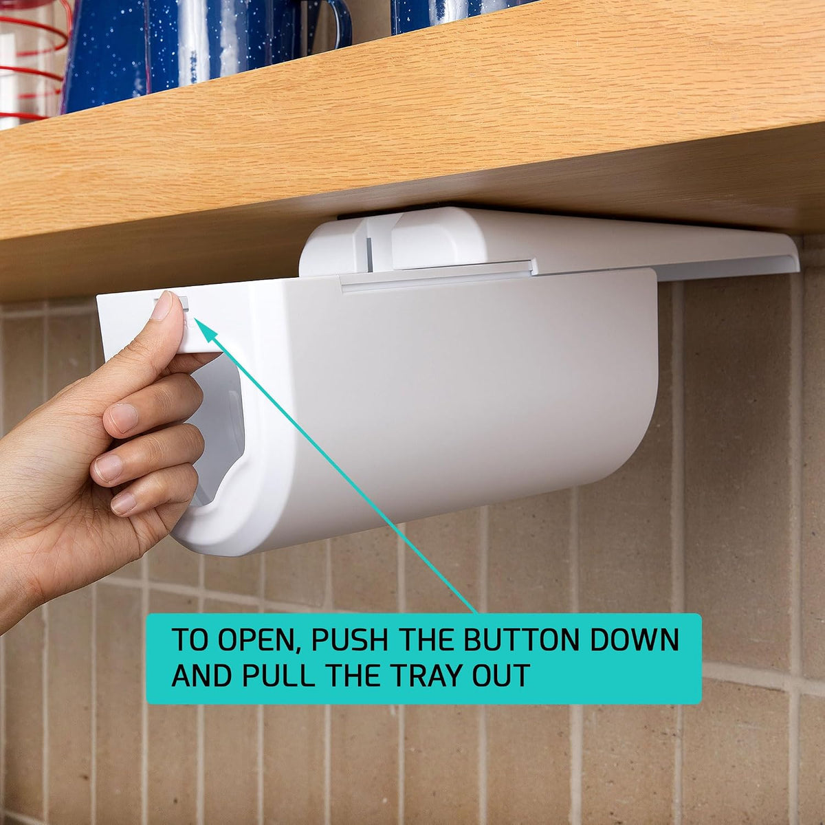 ELYPRO Under Cabinet Sandwich Bag Holder & Dispenser