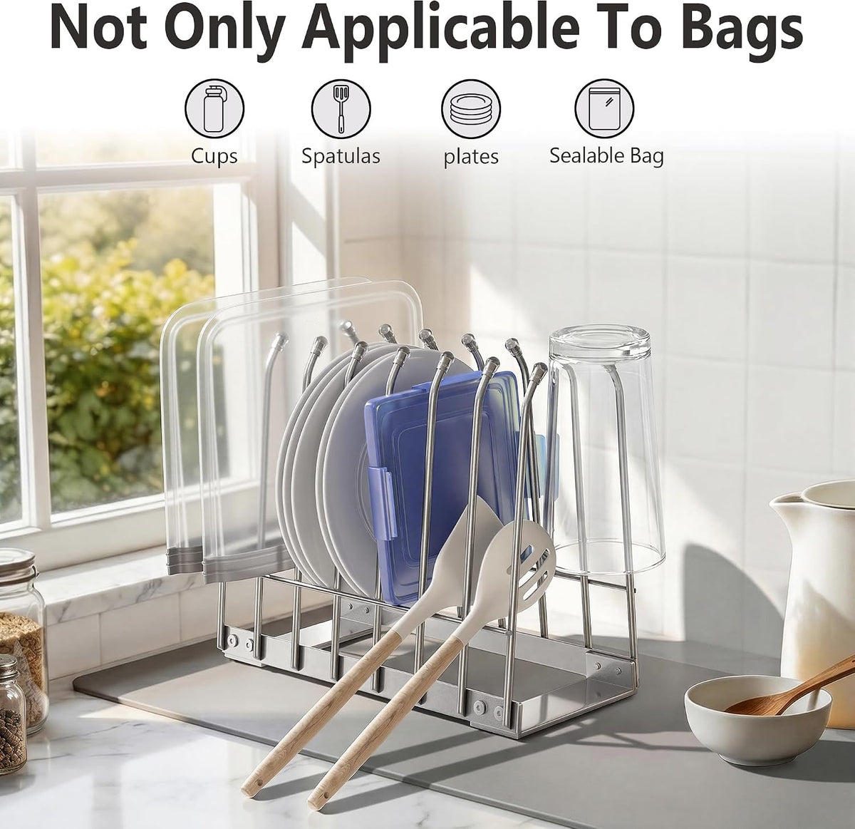 pickpiff Reusable Bag Drying Rack, Bag Dryer Stand
