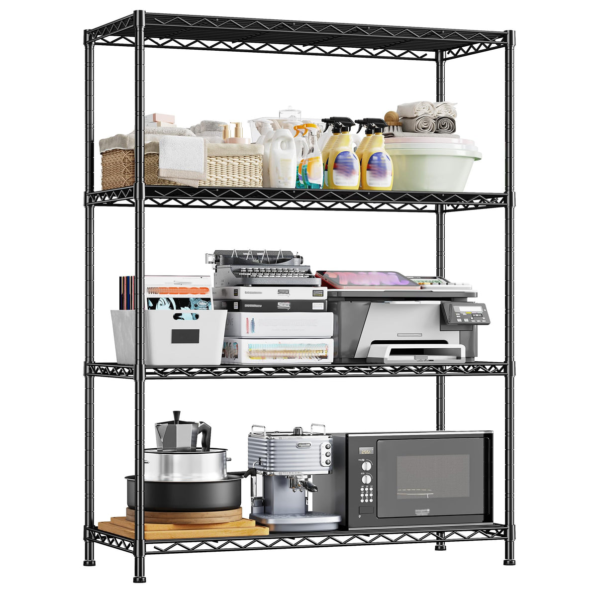 DurayLoly 3-Tier Metal Shelving 468LBS, Adjustable Storage Shelves, Kitchen