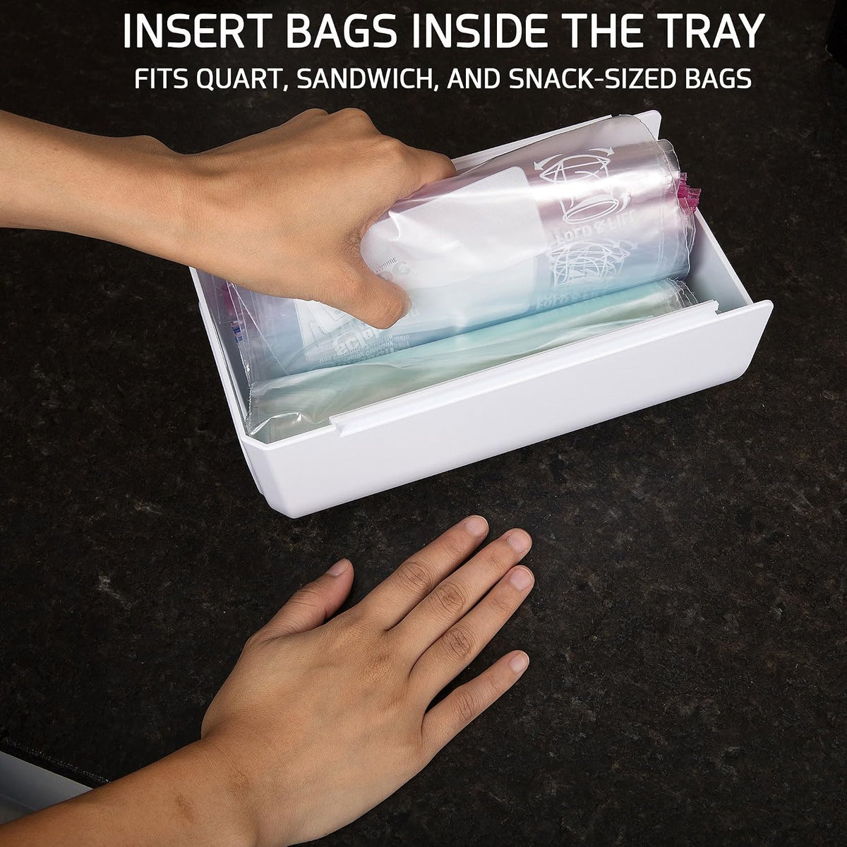 ELYPRO Under Cabinet Sandwich Bag Holder & Dispenser
