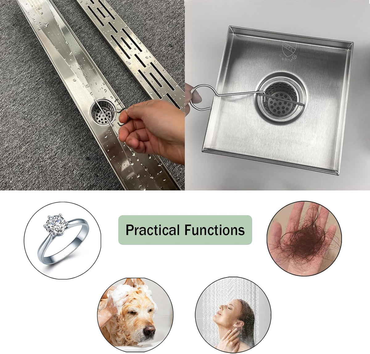Neodrain Shower Drain Hair Catcher, 2-Pack,Only Fit Neodrain Shower Drain