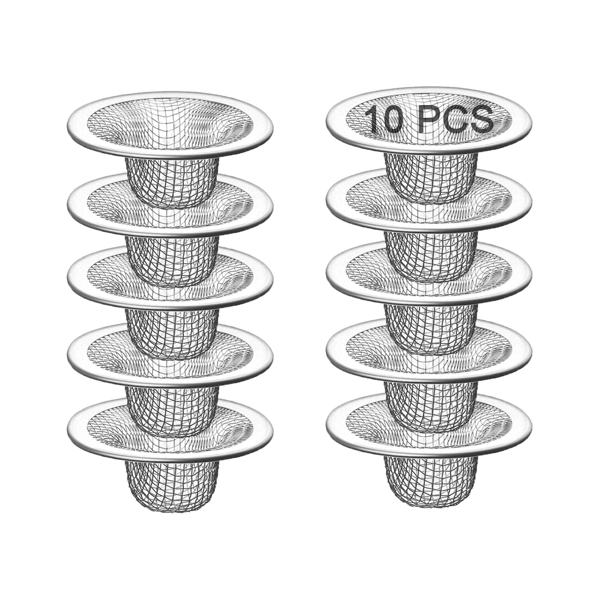 25PCS Bathroom Mesh Sink Drain Strainer, 2.75" & 2.125'' Stainless Steel Slop Basket Filter Trap, Mesh Tub Strainer Bathtub Drain Filter Screen for Bathroom Bathtub Laundry Lavatory Balcony RV Utility