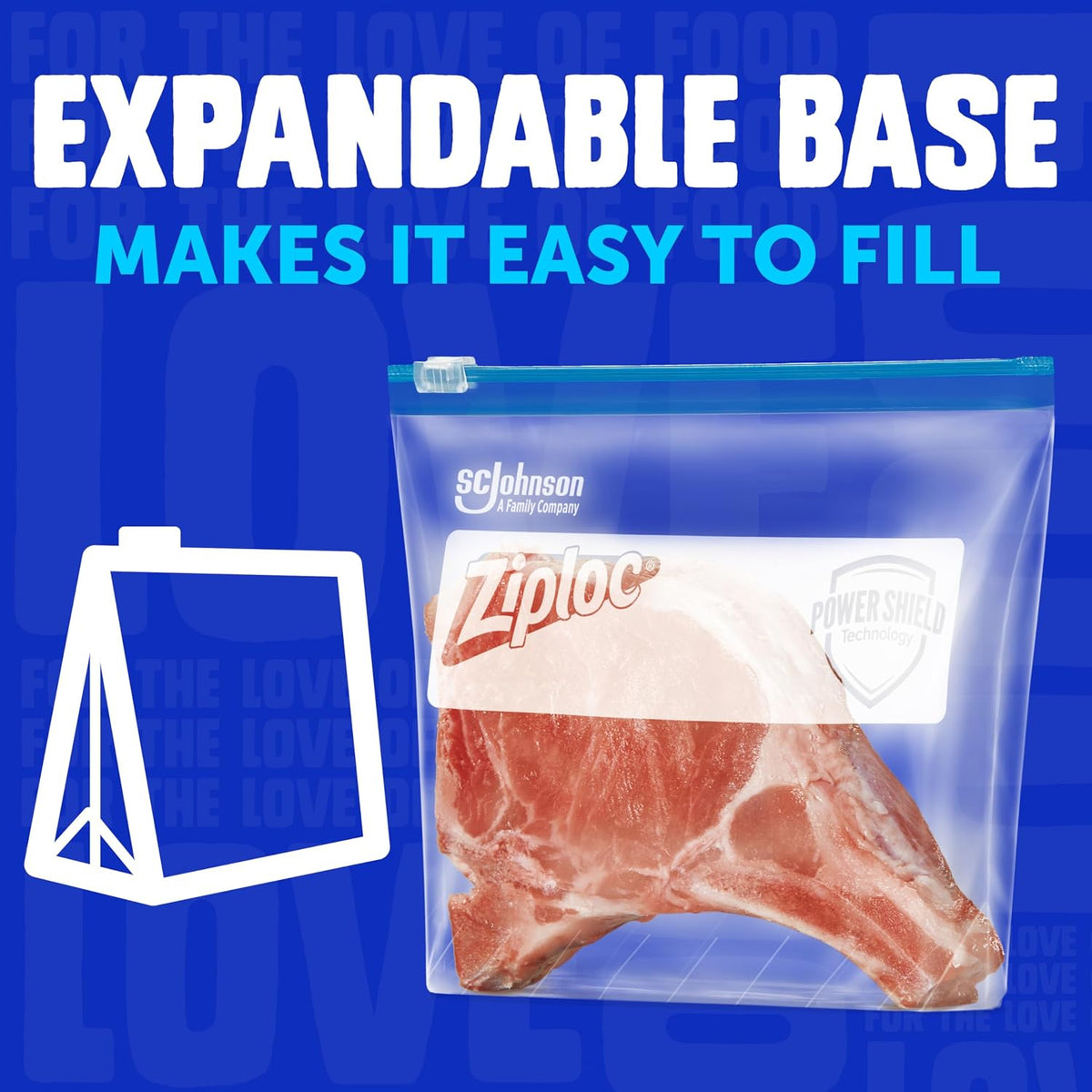 Ziploc Quart Freezer Slider Bags, Food Storage, 34 Count