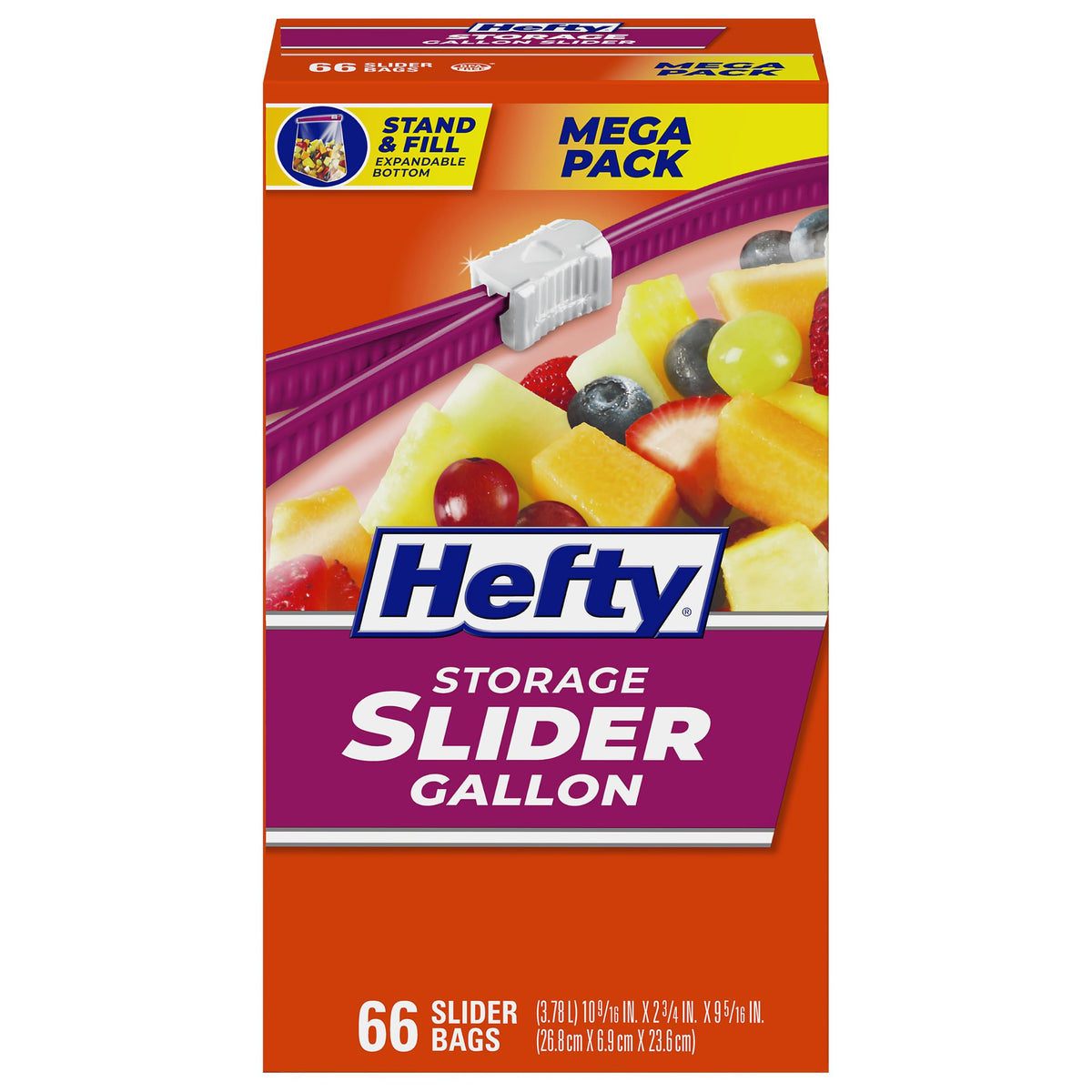 Hefty Slider Storage Bags, Gallon Size, 66ct